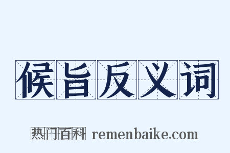 候旨反义词是什么意思的图片